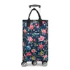 Carrito pequeño para la compra del hogar rueda universal carrito de compras portátil bolso de mano bolsa de compras de papel de aluminio aislante bolsa con ruedas venta al por mayor