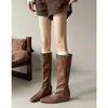 Primeiro Encontro: Botas Longas Aumentadoras de Altura para Mulheres Petite, Nova Coleção Outono 2026, Botas de Equitação Quadradas Emagrecedoras, Botas Versáteis de Cano Reto