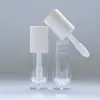 Botella transparente cilíndrica de PETG tubo para brillo de labios botella de glaseado de labios DIY 5.2ml material de empaque cosmético para brillo de labios