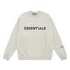 Esenciales Hhh Fog Estampado de Velour de Doble Línea Silicona en Relieve Sudadera Unisex de Peso Pesado Cuello Redondo Otoño e Invierno Moderna