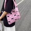 Bolso Tote de Lazo Tejido Mori de Alta Calidad Exquisito Lana Fresco Simple Moda Hombro Mujer Bolsa de Compras
