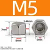 Acero Inoxidable 304 Tuerca Ciega Hexagonal de Cabeza Baja Din917 Tuerca de Cabeza Baja Perfil Bajo M3M4M5M6M8M10-M16