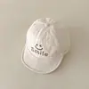 Gorra de verano para bebé con visera suave bordada de cara sonriente gorra solar para niños sombrero de bebé de secado rápido 1-3 años sombrero para el sol