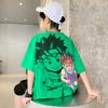 Camiseta Infantil Manga Curta Meia Manga Estilo Western Desenho Animado 2023 Marca de Moda Infantil Verão Novo Estilo