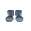 Lata 8 oz doble cara negro mate tarro de vela de aromaterapia lata para cera sólida para el cabello caja de regalo embalaje cosmético
