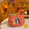 Bolsa de dulces bordada a mano de Halloween, accesorios de decoración navideña para niños, cubo de linterna de calabaza para festival de fantasmas, dulces de Halloween
