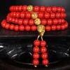 Pulsera de Cinabrio de Arena Roja Pulsera de 108 Cuentas Pulsera Roja Año de Nacimiento Cuentas de Lámina de Oro Joyería para Parejas para Mujer Hombre