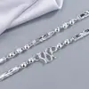 Yuhong Tendência Masculina Três Rodadas de Contas Tubo Hexagonal Personalizado Simples Corrente Grossa de Prata Colar Masculino Venda Direta de Fábrica