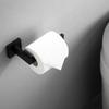 Toallero de acero inoxidable negro de una sola barra de estilo nórdico directo de fábrica, juego de toallero para el hogar, estante de baño