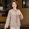 Abrigo de otoño de manga larga de alta gama para madres, nuevo modelo 2026, nuevo estilo chino, abrigo elegante para mujeres de mediana edad
