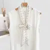 Bufanda Larga Kage 100% Gasa de Seda para Mujer, Accesorio de Cinta, Diadema, Bufanda, Versátil y Elegante, 30*160cm