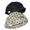 Gorro Retro de Lunares para Mujer, Gorro Ligero y Transpirable de Primavera y Verano, Gorro Turbante Versátil con Estilo, Gorro de Moda para Clima Frío
