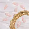 24 Peças de Laços Fofos, Pérolas de Coração, Unhas Usáveis com Elementos, Mesmo Estilo do Instagram, Manicure Transfronteiriça