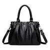 Venda Direta da Fábrica Bolsa Feminina Personalizada Bolsa de Ombro Feminina de Couro Macio Luxuoso Cor Sólida Retro Grande Capacidade Bolsa para Mãe