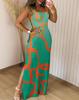 Vestido casual de moda Amazon transfronterizo 2025 con estampado para mujer