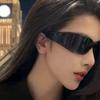 Gafas de Sol Advanced Sense Personalidad Femenina Diadema Gafas de Marco Estrecho Protección UV Gafas de Sol Cara Cuadrada Viaje a la Costa Protección Solar