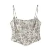 Ins ropa de mujer al por mayor estilo europeo y americano transfronterizo otoño nuevo estampado floral top corto 9942159 020