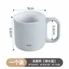 Caneca de Cor Macaron de Alto Valor Par de Copo para Enxaguar a Boca Doméstico Resistente a Quedas Copo para Lavar Café de Escritório Simples