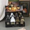 Linterna de Vela Navideña Luz de Vela Electrónica Luz Nocturna Portátil Adorno Navideño Linterna Luz LED Regulable Brillante