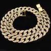 Accesorios de Hip-Hop Rap para Hombre Hebilla de Reloj 15 mm Hiphop Hoja Totalmente Diamantada Collar Incrustado de Diamantes Cubanos