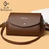 Bolsa feminina de comércio exterior, novo modelo 2026, bolsa de couro macio de alta qualidade com grande capacidade para mães de meia-idade, bolsa de ombro e transversal casual versátil