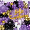 Conjunto de Balões de Aniversário em Espanhol Amazon Transfronteiriço Decoração de Fundo Cortina de Chuva Conjunto de Arco de Balões para Festa