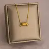 Collar Jinmei Jewelry de Acero de Titanio Dorado para Mujer, Diseño de Nicho de Lujo Ligero, Cadena para Clavícula Versátil de Moda de Gama Alta, Transfronterizo