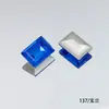 Dongzhou Broca Angular Retangular Broca de Bala de Gelo Broca Tridimensional Imitação de Corte Hua Galvanoplastia a Vácuo Prata Ornamentos para Unhas Acessórios Personalizado