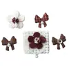 Otoño e Invierno Color Café Parche de Lentejuelas con Lazo Accesorios Muñeco de Peluche Materiales Decorativos Accesorios para Mascotas Accesorios para Ropa