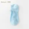 Fábrica de Origen Zhuji Calcetines de Seda de Hielo Finos de Verano para Aire Acondicionado, Absorbentes de Sudor, Transpirables, Antideslizantes, Talón Antideslizante, Calcetines Cortos Casuales para Mujer