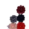 6,5cm Flor de Organza com Glitter Fino Elegante de Fada Borda Assada Acessórios para Cabelo Flor Acessórios Flor para Sapato Flor para Bolsa diy Acessórios para Cabelo