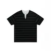 Camiseta Masculina Nanxia de Alta Qualidade Estilo Americano Simples com Decote V e Textura Waffle de Manga Curta, Nova Cor Blocada Casual Solta Tendência