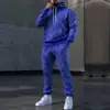 Estación Independiente Temu Moda Masculina Transfronteriza Tendencia Estilo Europeo y Americano Otoño Casual Deportivo Sudadera con Estampado Traje Dos Piezas