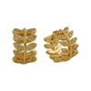 Pendientes de circonita con microincrustaciones en forma de hoja de olivo con personalidad japonesa y coreana, joyería elegante de moda para las orejas.