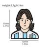Pin insignia de estrella de la Copa del Mundo fútbol Argentina figura de Messi alrededor de la insignia de metal conmemorativa accesorios para bolso