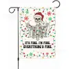 Venta Caliente de Amazon Muñeco de Nieve Navideño Árbol de Navidad Tema Bandera de Jardín Decoración de Patio Bandera Festiva Tienda de Fábrica