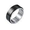 Anillo de acero inoxidable titanio acero gira estilo ins europeo y americano transfronterizo giratorio Amazon anillo de 8 mm de ancho no se decolora