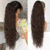 Peluca Estilo Europeo y Americano de 30 Pulgadas con Pinza de Garra Cola de Caballo Ola de Agua Cabello Largo Rizado Esponjoso Permanente de Maíz Cola de Caballo Amazon