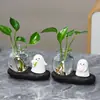 Adorno de Escritorio de Elfo Cerámico Fantasmal de Moda para Halloween Maceta Hidropónica para Plantas Verdes Decoración de Oficina