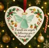 Navidad Nuevo Producto Acrílico Decoración de Coche Colgante Corazón Adorno de Papá Noel Coche