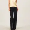 Pantalones ajustados con pliegue de rinoceronte 3D, textura elegante y nítida, pantalones casuales de pierna recta a la cintura baja