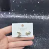 Pendientes Geométricos de Estilo Simple con Diseño Original para Mujer Aguja de Plata S925 con Recubrimiento Ecológico Tienda Compra al por Mayor
