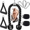 Accesorios para equipos de aves voladoras de tamaño de manija de fitness de alta tracción con pórtico de galvanoplastia, manija de alta tracción hacia abajo, tracción hacia atrás