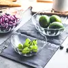 Tigela de vidro louça tigela transparente simples tigela grande criativa tigela pequena tigela de frutas tigela de salada conjunto de tigelas de arroz uma geração de cabelo