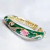 Pulsera de Cloisonné de Pekín Doble Capa Hueca Abierta Modelo Madre e Hijo Infantil Regalo Ciudad Prohibida y Palacio de Verano Metabo