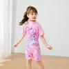 Desenhos animados europeus e americanos crianças swimwear bonito meninos e meninas swimwear pequenas e médias crianças de uma peça bebê de secagem rápida atacado