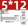 Tornillos Autorroscantes de Acero Inoxidable 304 Hexagonales Invertidos Cabeza Plana Grande Cabeza Delgada Tornillos para Muebles M2M3M4M5-M8