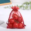 Envío Gratis En Stock Bolsa de Malla de Nylon Organza Transparente Bolsa de Almacenamiento para Cosméticos Regalos con Cordón Empaque de Bufanda de Seda Bolsa de Gasa