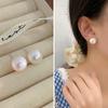Ganjia Plata Esterlina S925 Elegantes Aretes de Perlas Blogger Plata 650 Coloridos Retro Estilo Hong Kong Mujer