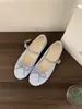 First Encounter Temporada 2026 Primavera Novos Sapatos Mary Jane de Bolinhas Francesas para Mulheres com Fivela de Uma Tira, Sapatilhas de Bico Redondo para Combinar com Saias